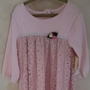 Laura Ashley Girl's Pink Lace Dress Size 6. NWOT